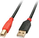Lindy 42762 USB-kabel 15 m USB 2.0 USB A USB B Zwart, Rood