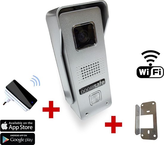 Keizer Controversieel evenwicht WiFi camera deurbel parlofoon of videofoon Android/iOS app + draadloze  deurbel +... | bol.com