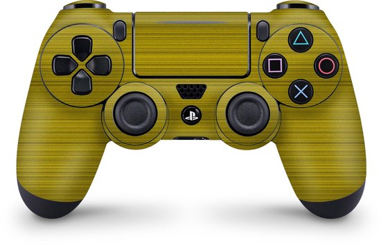 Playstation 4 Controller Skin Brushed Geel Sticker