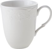 Cosy&Trendy Belvedere White Beker - Ø 9.4 cm x 11.1 cm - 44 cl - Set-4