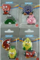 magneet fruit-figuur kaart met 2 stuks