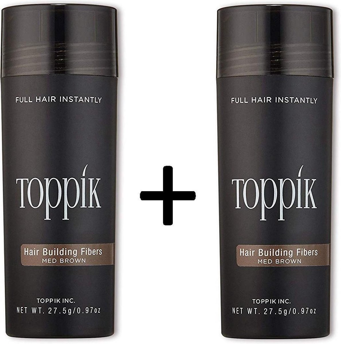 2x Toppik Hair Building Fibers Large 27,5 gram - Middenbruin