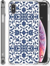 Geschikt voor iPhone Xs Max TPU-siliconen Hoesje Flower Blue