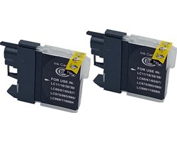 KATRIZ® huismerk inkt voor|Brother /LC980/LC985/LC1100/LC1100HBK|29ml | ( 2stuks)