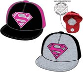 Superman cap pet grijs/zwart 56 cm