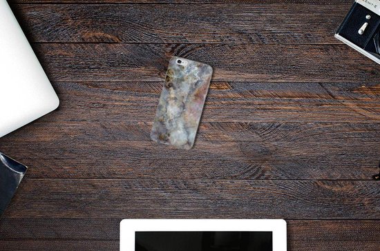 Housse TPU Silicone Etui pour Apple iPhone 6 | 6s Coque Marbre Gris