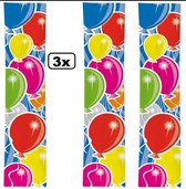 3x Banier Balloons kleur 300 x 60 cm - Banner poster ballon ballonnen feest festival  kerst zomer carnaval