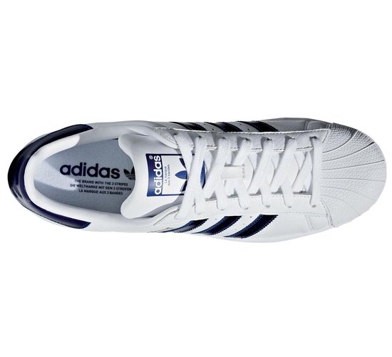 adidas Superstar Sneakers Sneakers - Maat 39 1/3 - Unisex wit/blauw | bol.com
