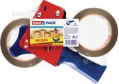 3x Tesa afroller voor verpakkingsplakband van maximum 50mm, inclusief 2 rollen PP tape 50mmx66 m