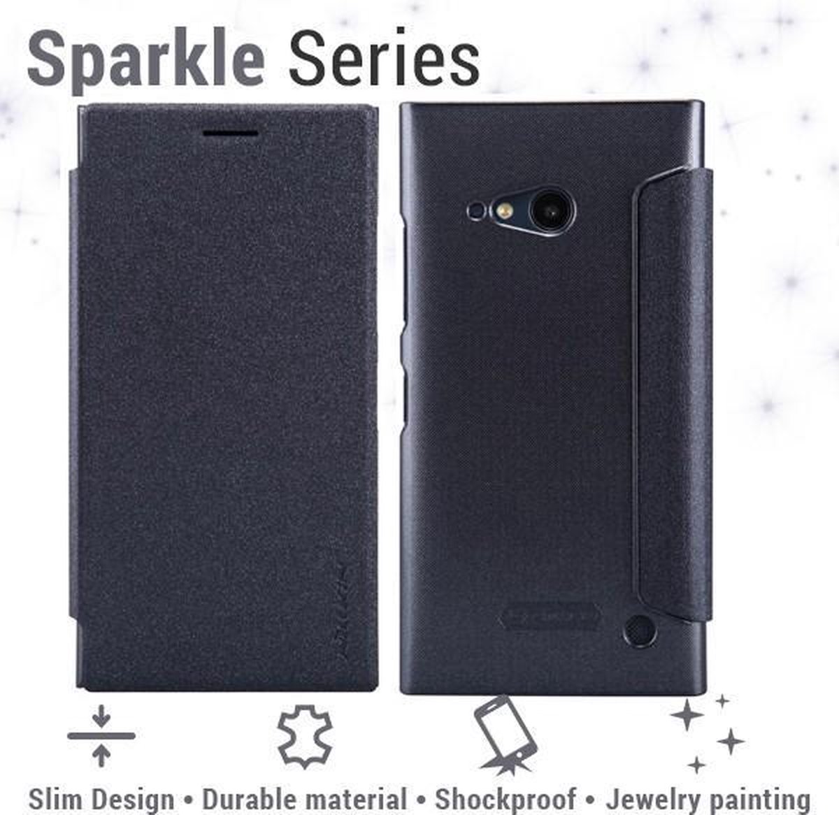 Nillkin Leather Case Nokia Lumia 730 / 735 - Sparkle Series black