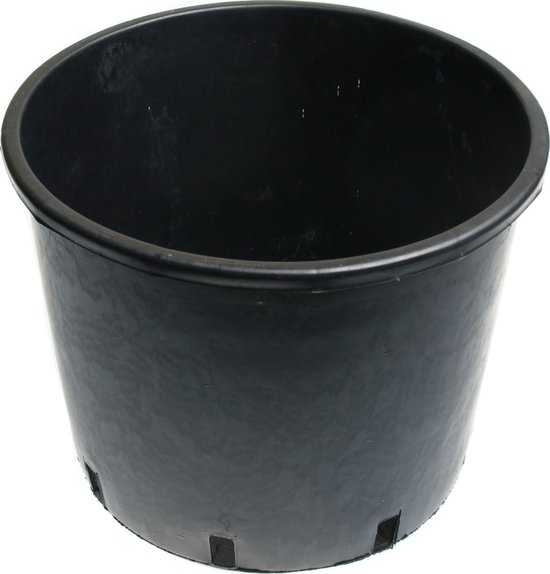 Kweekkuip zwart 10 liter - 26 cm - set van 5 stuks