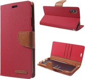 Canvas Diary - Iphone XS Max Hoesje - Rood - Goospery