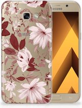 Coque Téléphone pour Samsung Galaxy A5 2017 Housse TPU Silicone Etui Fleurs Aquarelle