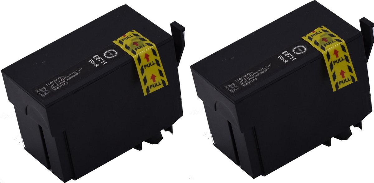KATRIZ® huismerk inkt voor|Epson T27XL BK|18ml | ( 2stuks) -T27XL, 27XL Met chip