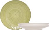 Assiette Plate Cozy & Trendy Turbolino - Ø 27 cm - Vert - 6 Pièces
