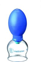 Professionele massage glas cup voor cupping met regelbare zuigkracht 2 kleps vacuumpomp 3 cm