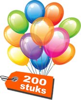 200 stuks - Ballonnen - assorti kleur - 28cm - ballon - feestje - decoratie