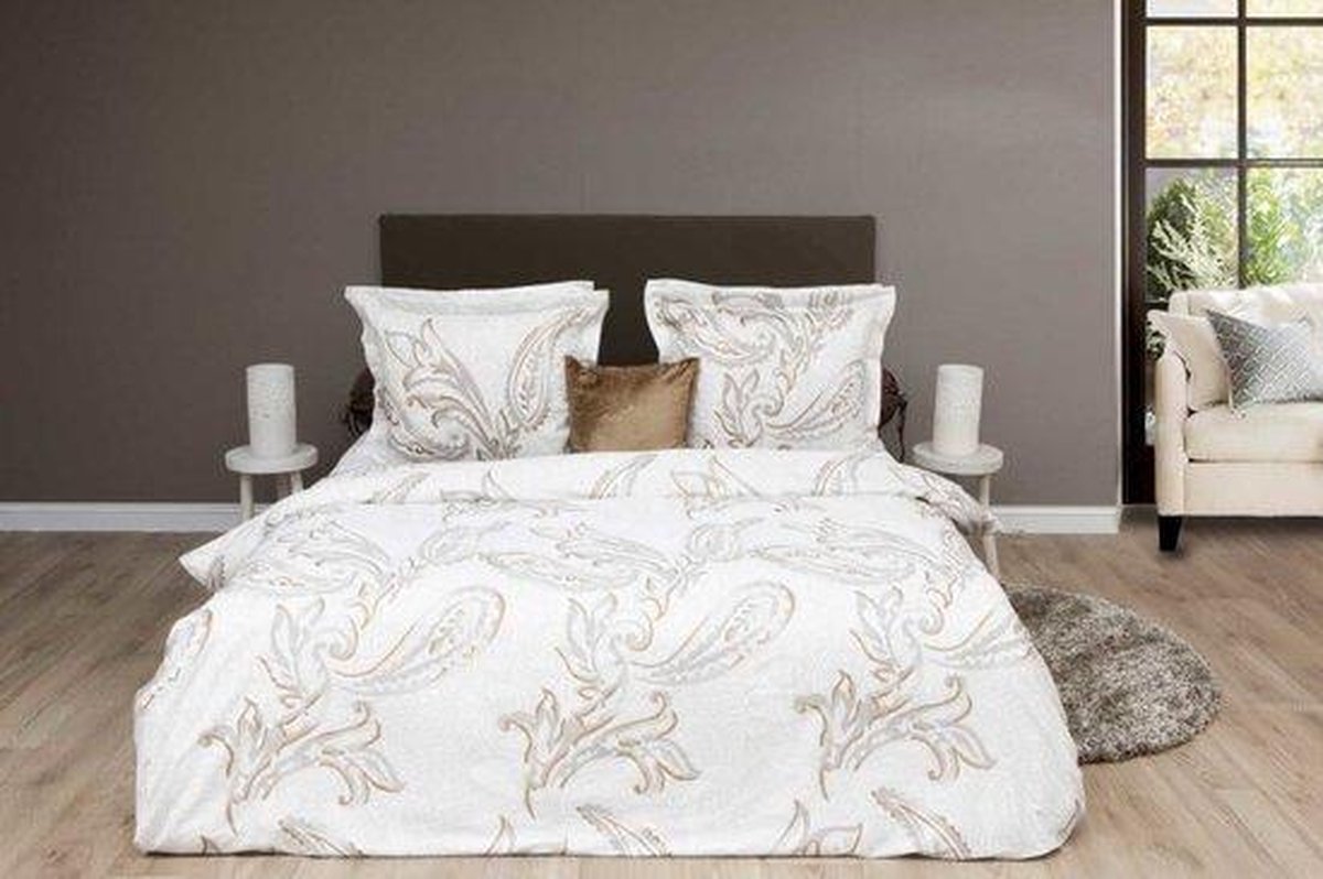 Heckettlane HNL Refined Paisley Dekbedovertrek - Eenpersoons - 140x200/220 cm - Offwhite ecru
