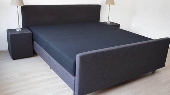 Snoozing - Hoeslaken - extrêmement élevé - Simple - 90x200 cm - percale de coton - Zwart