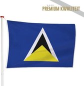 Saint Luciaanse Vlag St. Lucia 200x300cm - Kwaliteitsvlag - Geschikt voor buiten