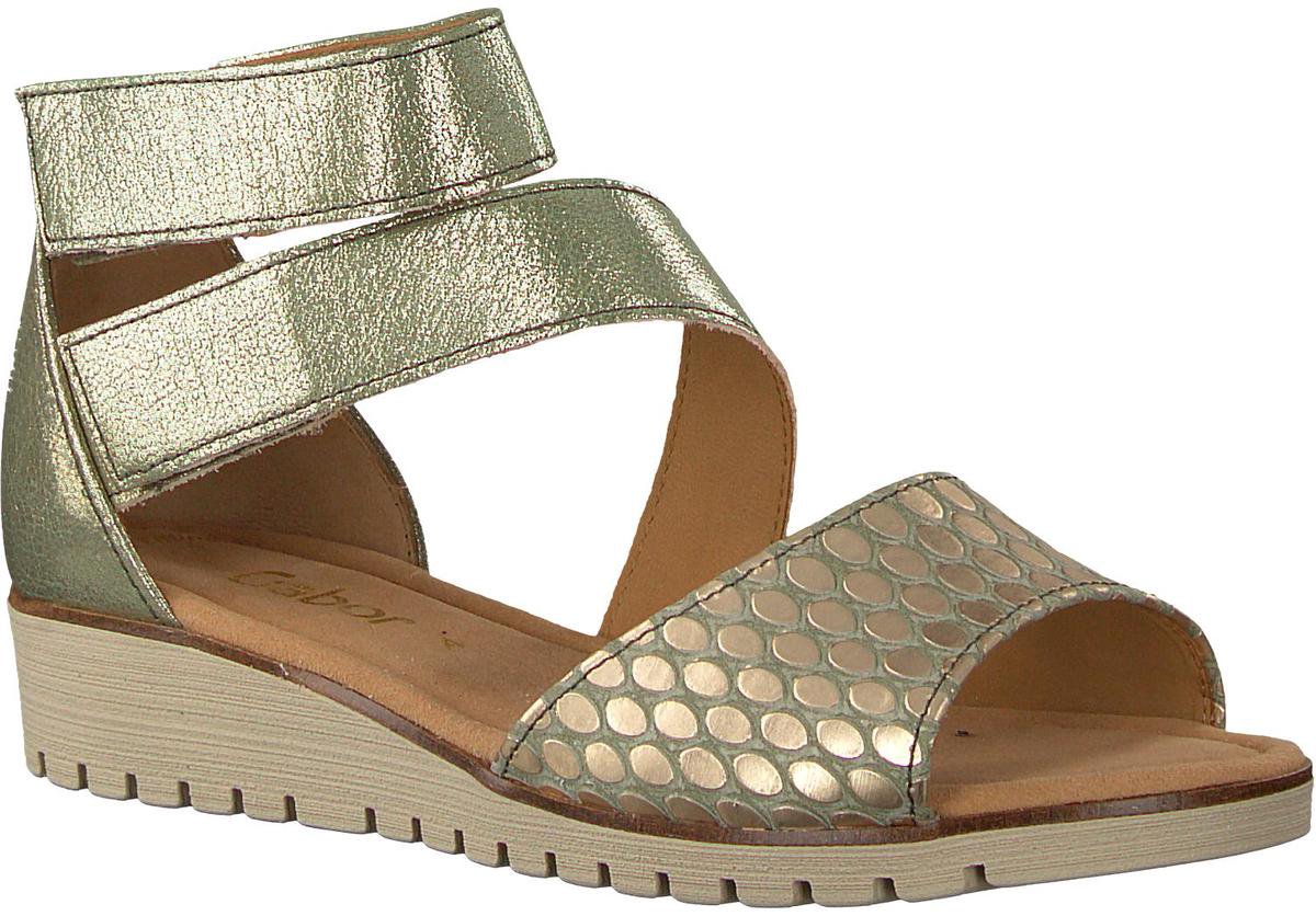 Gabor Dames Sandalen 582 - Groen - Maat 40,5 | bol.com