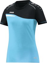 Jako Competition 2.0 T-Shirt Dames Aqua-Zwart Maat 38