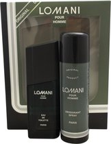 Lomani Pour Homme Gift Set - 100 ml Eau De Toilette Spray + 200 ml Deodorant Spray