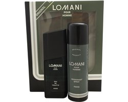 Lomani 2-teiliges Duft-Set – 94 Ml Eau De Toilette + 187 Ml Deo Spray, Frisch & Würzig