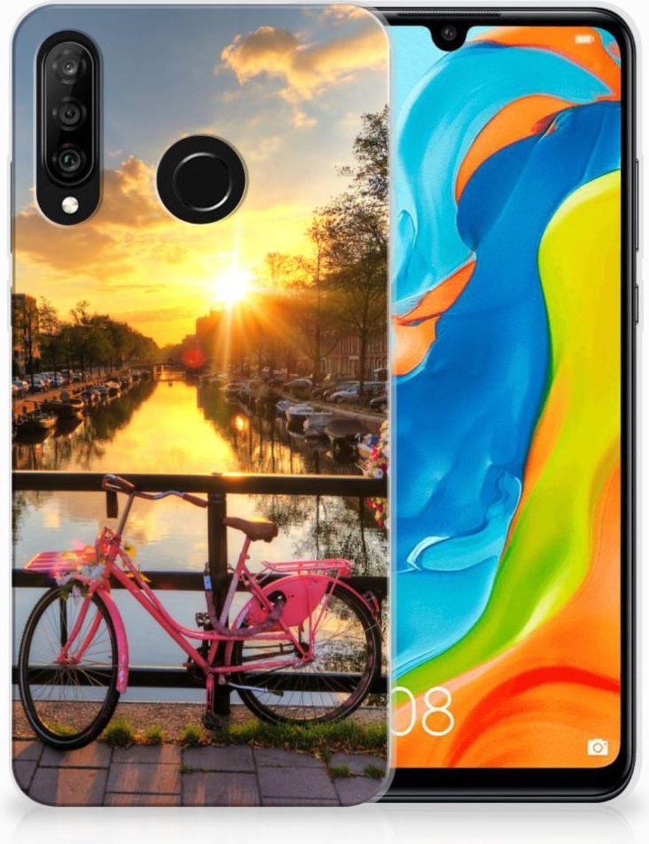 Huawei P30 Lite Siliconen Back Cover Amsterdamse Grachten