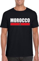 Zwart Marokko supporter t-shirt voor heren 2XL