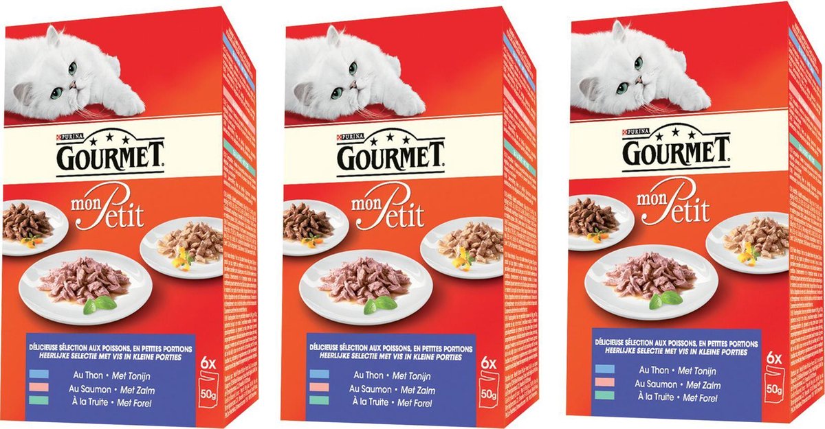 Gourmet Mon Petit 6X50G Vis (verpakt per 3 dozen)