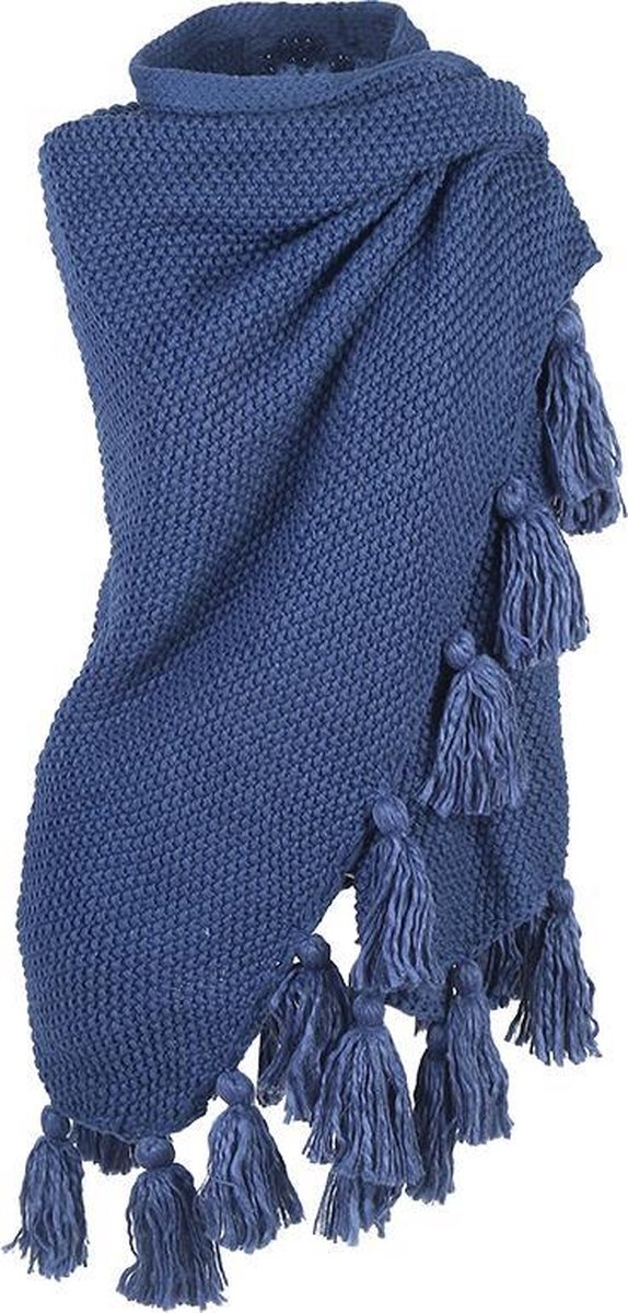 Een hekel hebben aan Monet Traditioneel Gebreide Omslagdoek Blauw | bol.com