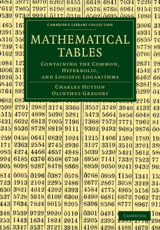Mathematical Tables 9781108054027 Charles Hutton Boeken