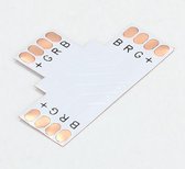 1 Stuk - 10mm 4-Pin T PCB Connector voor RGB SMD5050 5630 LED strips