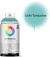 MTN Licht turquoise waterbasis spuitverf - 300ml lage druk en matte afwerking