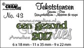 Crealies Tekststans nummer 43 Een gezond 2017 (Nederlands) 6x18-11x35-9x22 milimeter / CLTS43