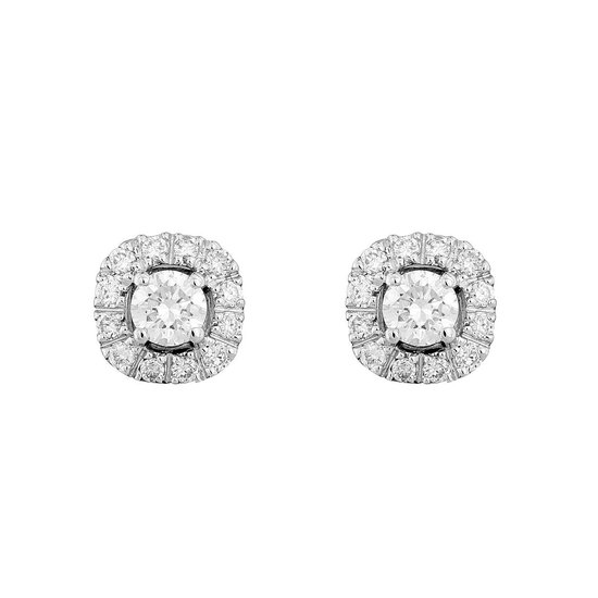 Orphelia OD-5028 - Clous d'oreilles - Or blanc 18 carats / Diamant 0,36 ct - 7 mm