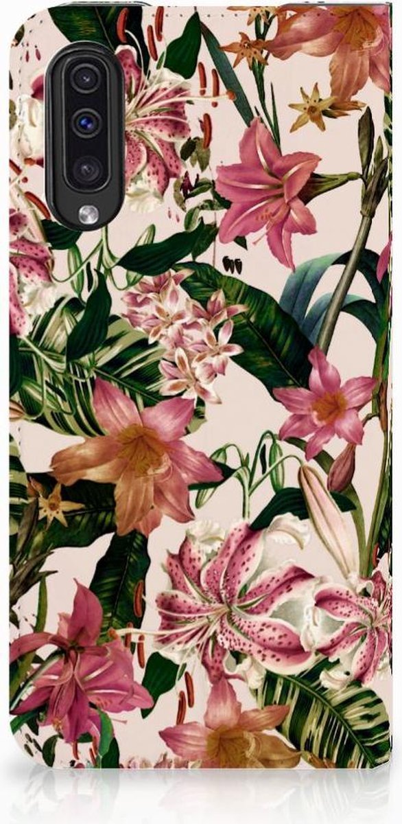 Standcase Hoesje voor Samsung Galaxy A50 Smart Cover Flowers
