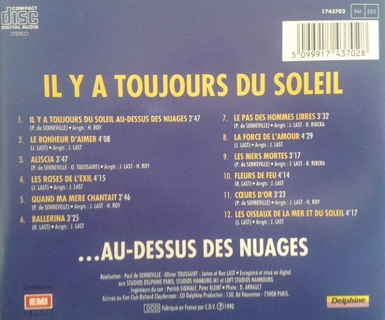 IL Y TOUJOURS DU SOLEIL AU DESSUS DES NUAGES, RICHARD CLAYDERMAN