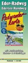 Radtourenkarte Eder-Radweg, Edersee-Rundweg 1 : 50 000