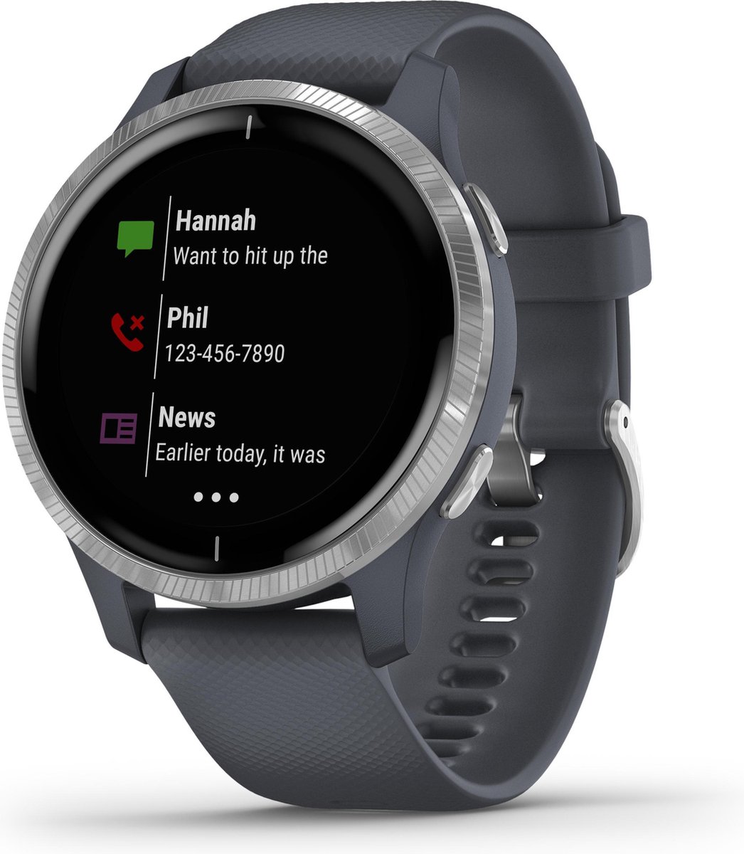 Garmin Venu Health - Smartwatch - Amoled touchscreen - Stappenteller - 5 dagen batterij - 43mm - Blue Granite thumbnail 3