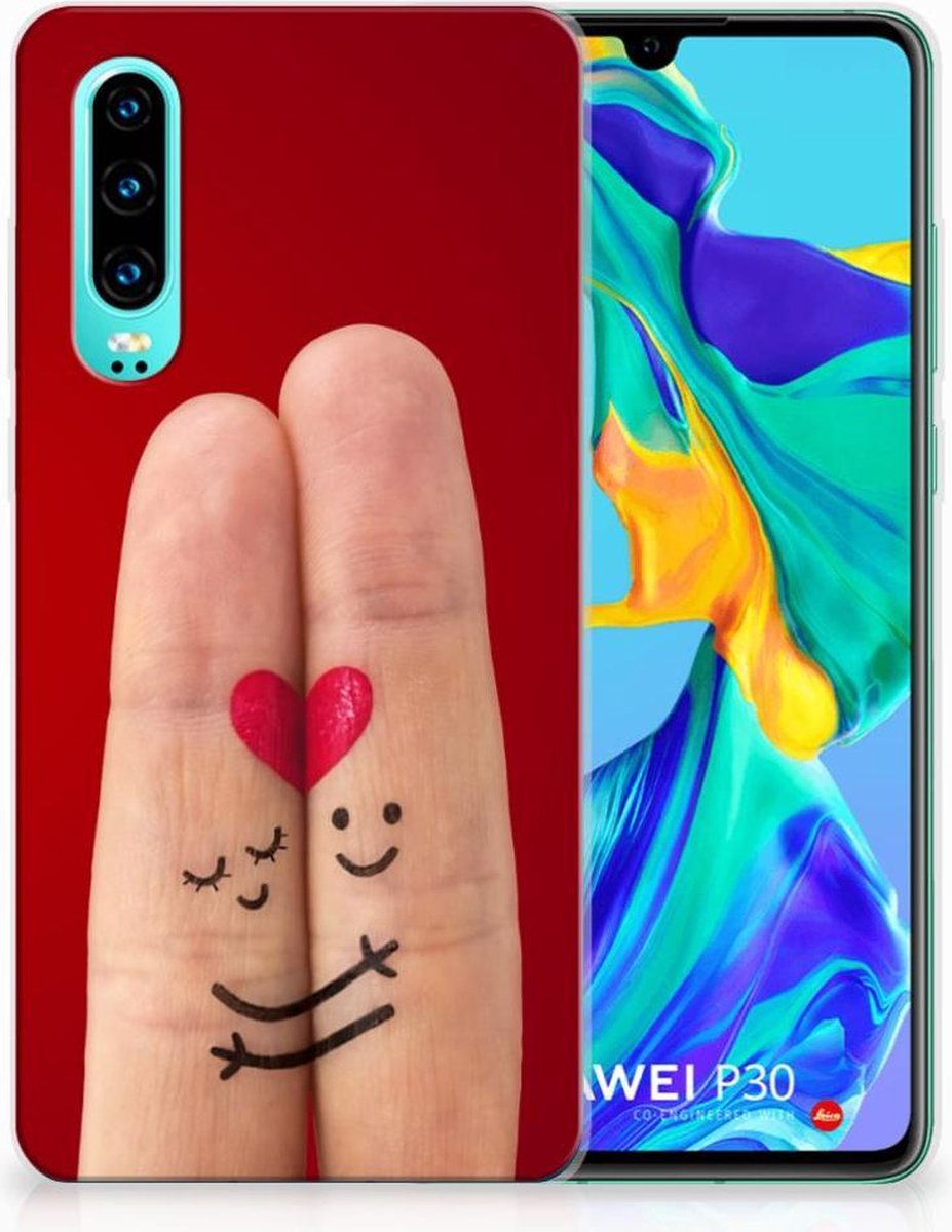 Huawei P30 Silicone Back Cover Liefde - Origineel Romantisch Cadeau