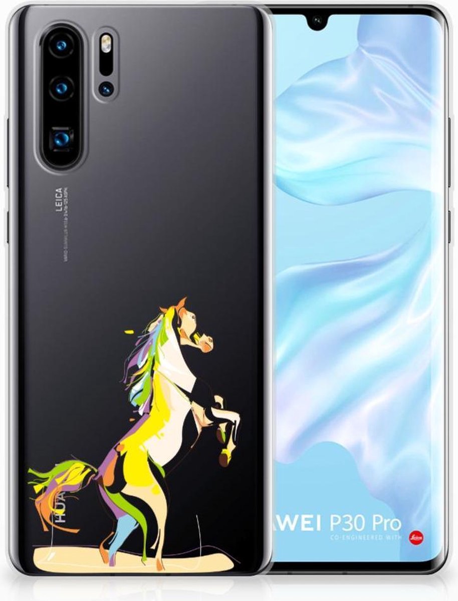 Huawei P30 Pro Telefoonhoesje met Naam Horse Color
