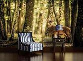 Deer Trees Forest Nature Photo Wallcovering