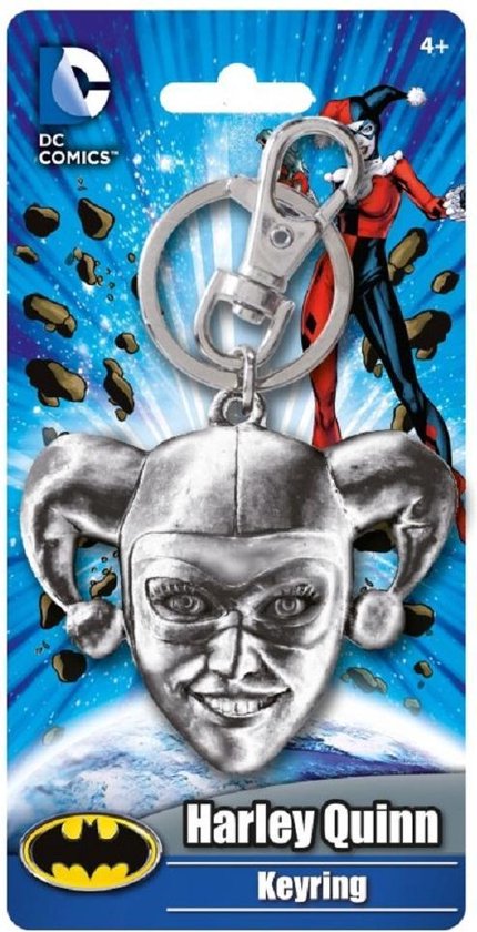 Batman - Harley Quinn Head Pewter Keychain