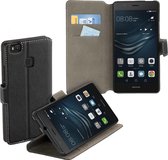 HC zwart bookcase style voor de Huawei P9 Lite wallet hoesje