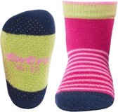 Ewers anti-slip sokken krabbelfix streepjes  fuchsia 16-17
