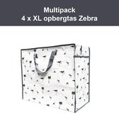 4 x Opbergtas - Big Shopper Zebra Multipack