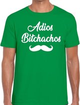 Adios bitchachos tekst t-shirt groen heren - groen heren fun shirt Adios bitchachos S