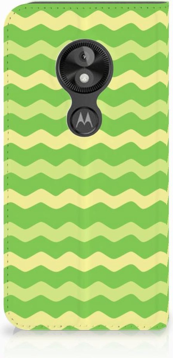 Motorola Moto E5 Play Hoesje met Magneet Waves Green